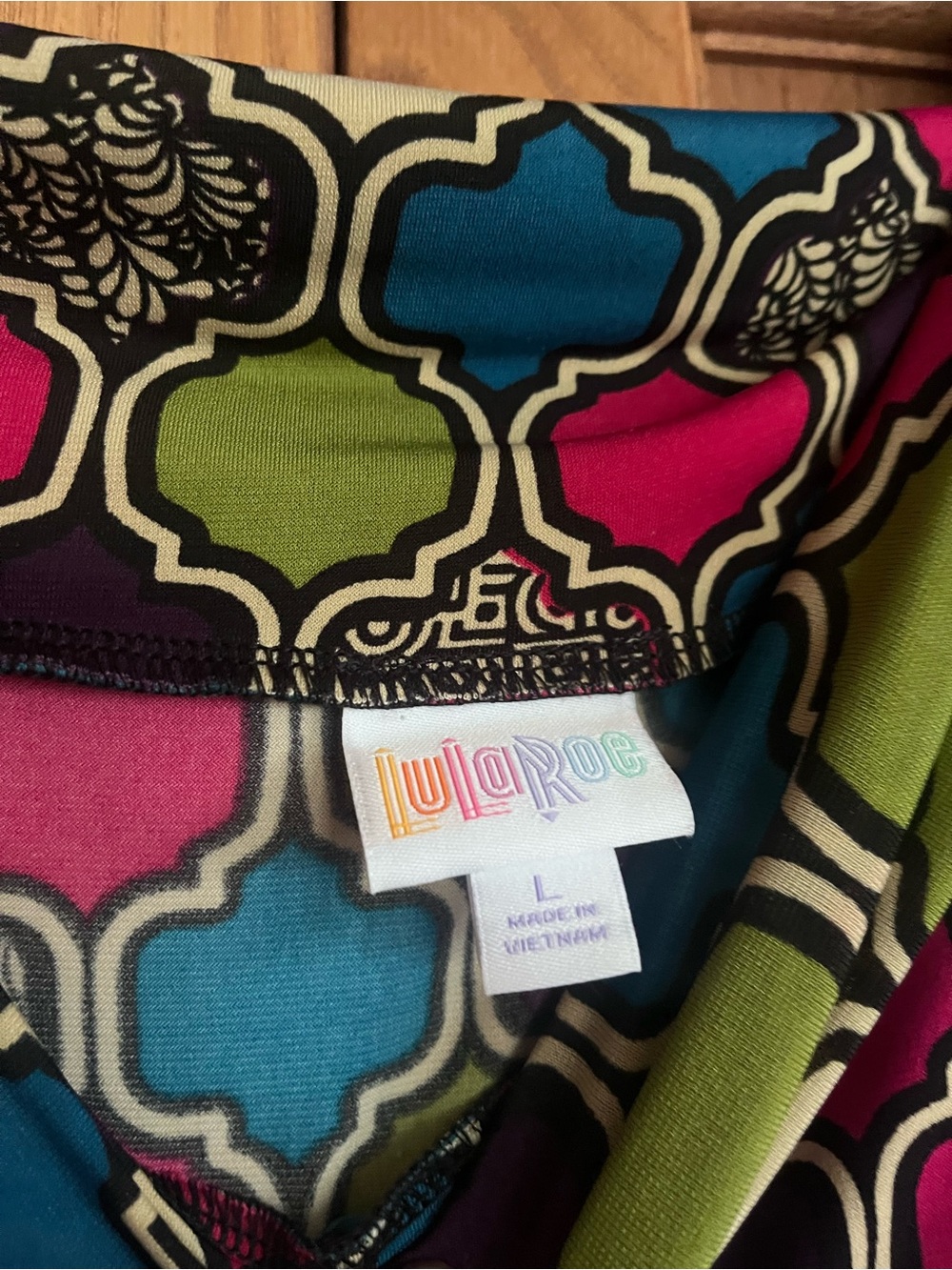 LuLaRoe Maxi Skirt in Bright Multi Geometric Pattern - Picture 3 of 3